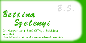 bettina szelenyi business card